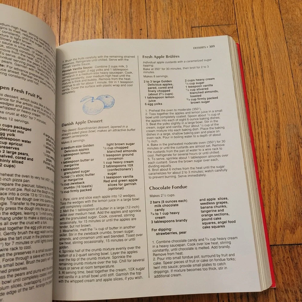 Family Circle Cookbook Red Hardcover 1990 Encyclopedia of Cooking Retro Gift